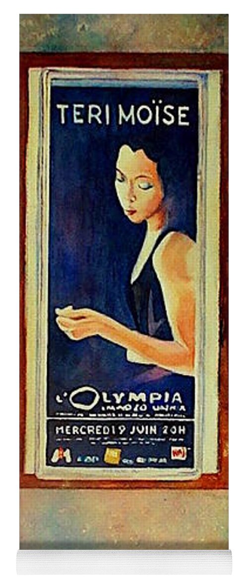 Teri Moise Yoga Mat featuring the painting Olympia by Francoise Chauray