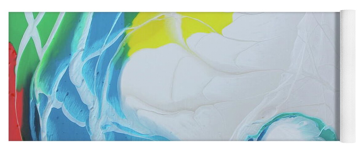 Abstract Yoga Mat featuring the painting On Cloud Nine by Madeleine Arnett