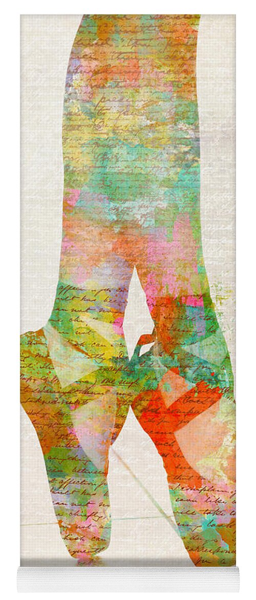 Ballet Yoga Mat featuring the digital art On Tippie Toes by Nikki Smith