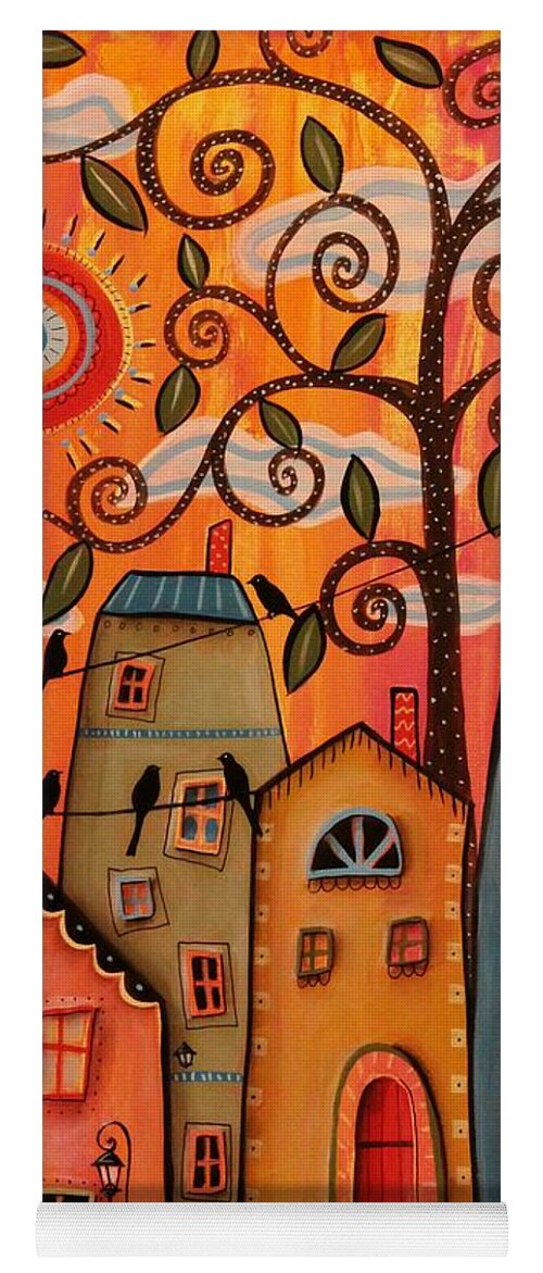 Landscape Yoga Mat featuring the painting One Afternoon by Karla Gerard