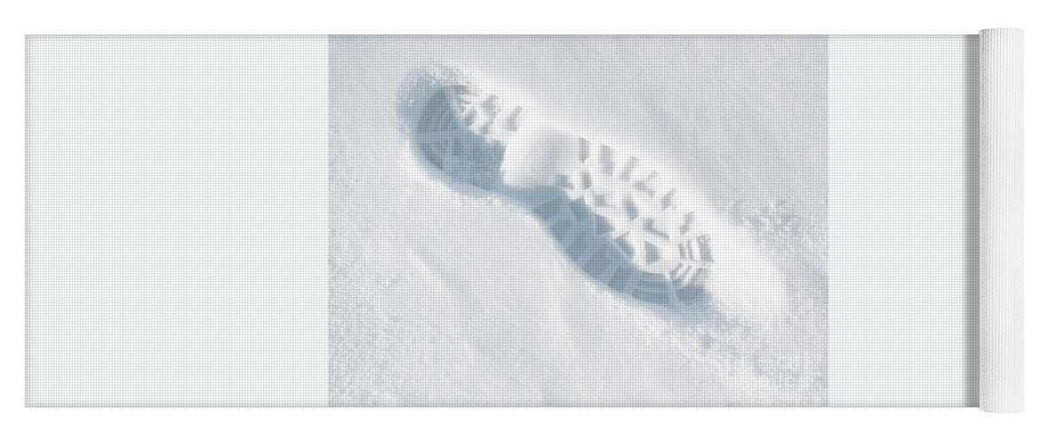 Snow Yoga Mat featuring the photograph One Step at a Time by Ann Horn