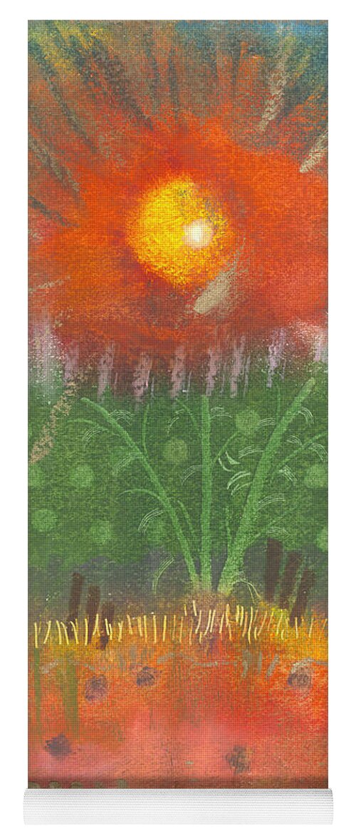 Abstract Yoga Mat featuring the painting One Sunny Day by Angela L Walker
