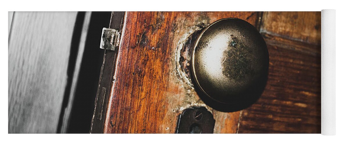 Door Yoga Mat featuring the photograph Open to the past by Troy Stapek