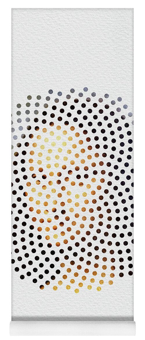 #optical Illusion #mona Lisa #leonardo Da Vinci #dots #mixed Media Yoga Mat featuring the digital art Optical Illusions - Famous Work of Art 1 by Klara Acel