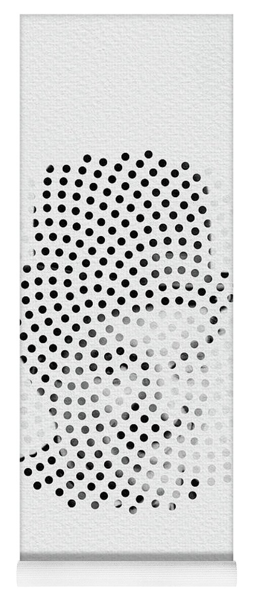 #optical Illusion #charlie Chaplin #dots #black And White #mixed Media Yoga Mat featuring the digital art Optical Illusions - Iconical People 2 by Klara Acel