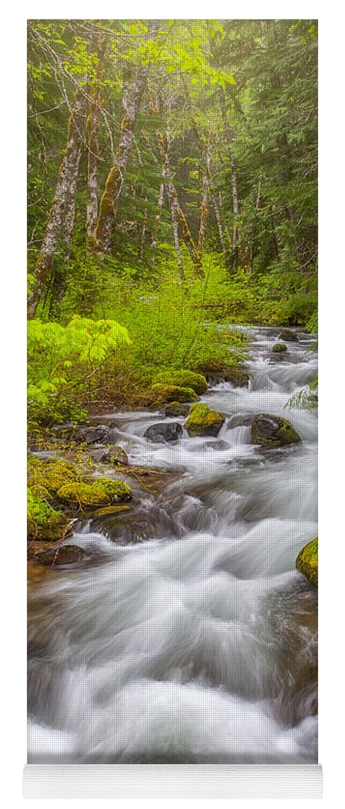 Oregon Yoga Mat featuring the photograph Oregon Creek by Darren White
