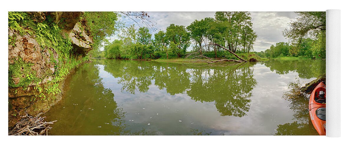 Kayak Yoga Mat featuring the photograph Osage Fork by Robert Charity