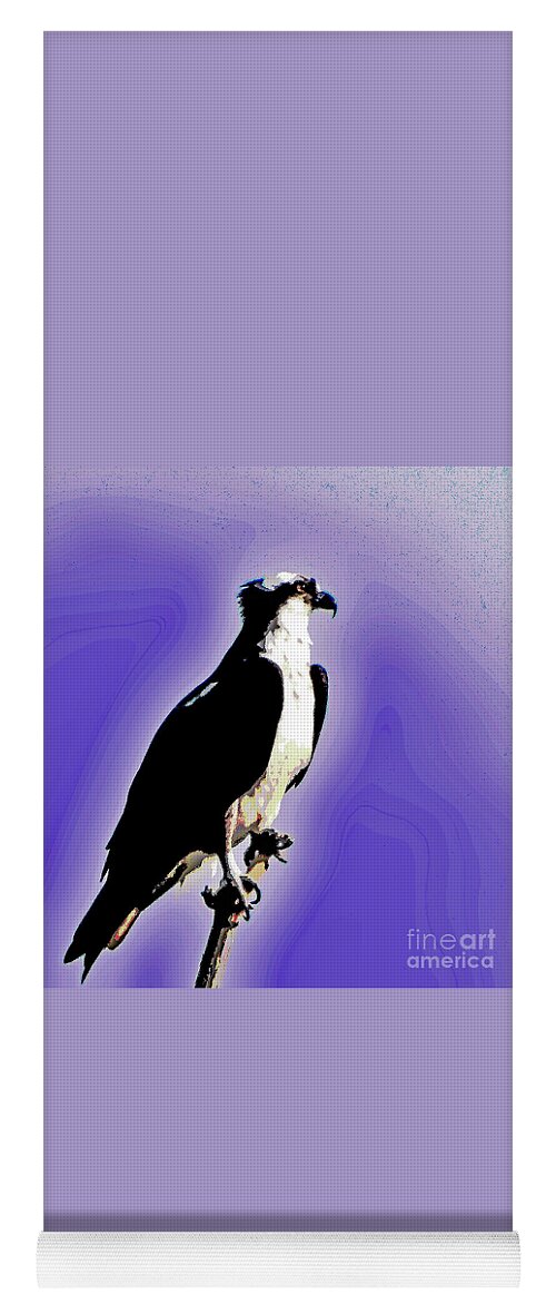 Osprey Lake St Catherine Wells Poultney Vermont Yoga Mat featuring the photograph Osprey on a Stick by Karen Velsor