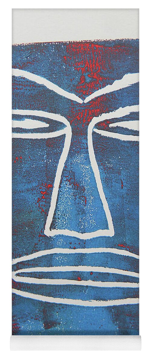 Prayer Yoga Mat featuring the painting Our Father by Marwan George Khoury