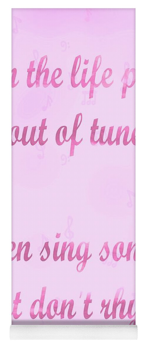 Life Yoga Mat featuring the digital art Out of tune Pink by Keshava Shukla