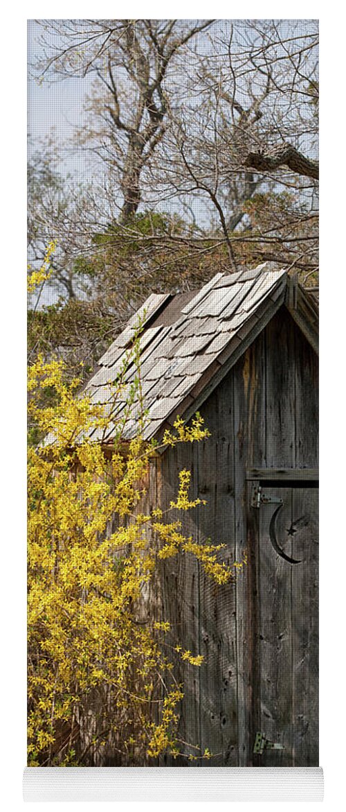 Outhouse Yoga Mat featuring the photograph Outdoor Plumbing by Nicki McManus