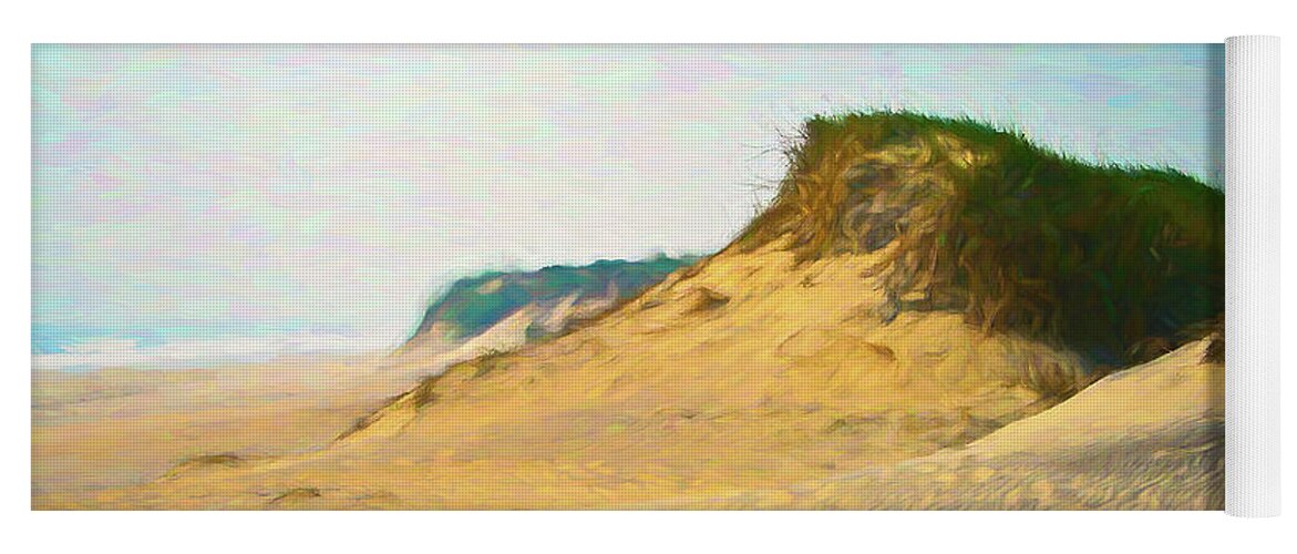 Nature Yoga Mat featuring the digital art Outer Banks Sand Dune by Barry Wills