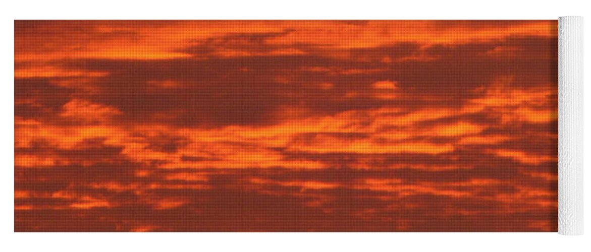 Outrageous Yoga Mat featuring the photograph Outrageous Orange Sunrise by Rockin Docks Deluxephotos