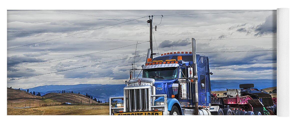 Trucks Yoga Mat featuring the photograph Oversize Load by Theresa Tahara