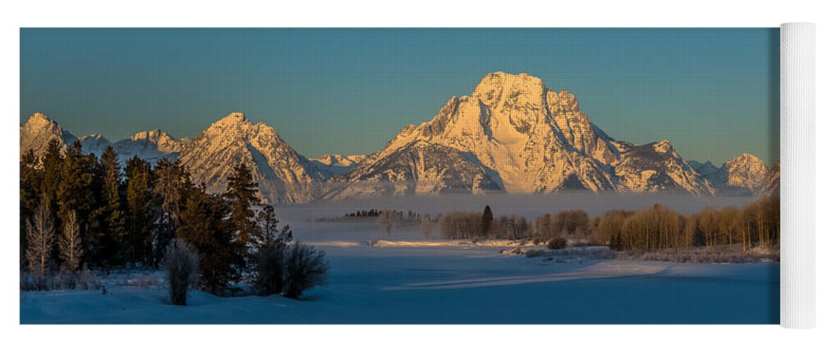 Oxbow Bend Yoga Mat featuring the photograph Oxbow Bend In Late Winter by Yeates Photography