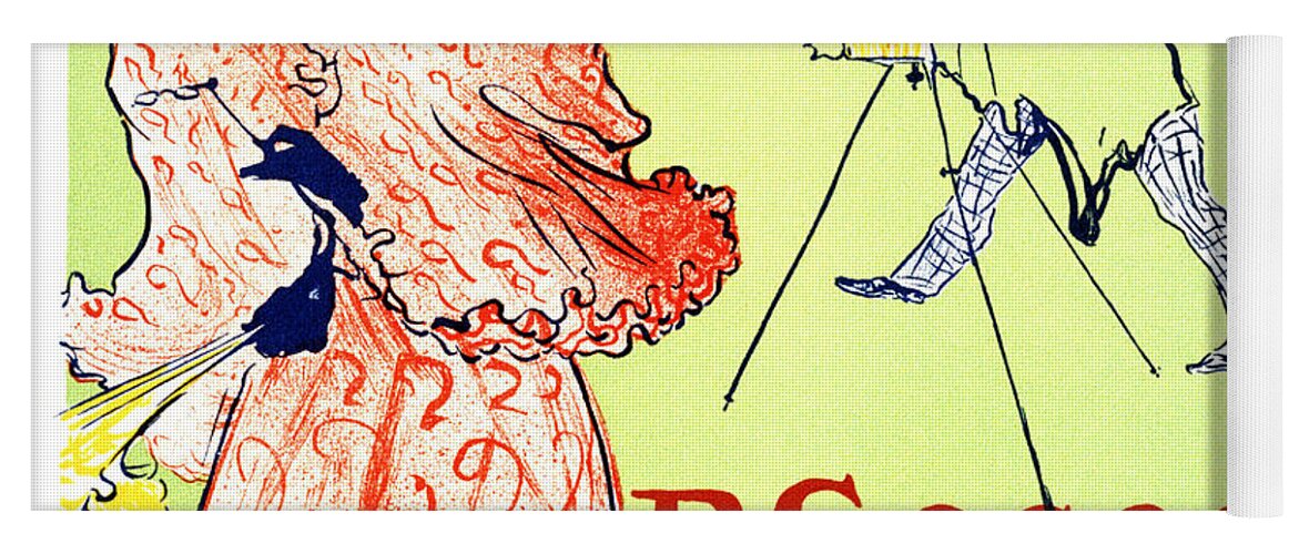 P Sescau Yoga Mat featuring the mixed media P Sescau Photographe - Paul Sescau - Vintage Advertising Poster by Henri de Toulouse Lautrec - Paris by Studio Grafiikka