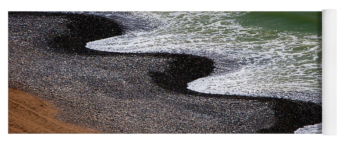 Black Rocks Yoga Mat featuring the photograph Pacific Meets Lima by Doug Sturgess