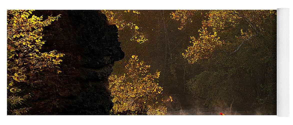 2015 Yoga Mat featuring the photograph Paddling in Autumn by Robert Charity
