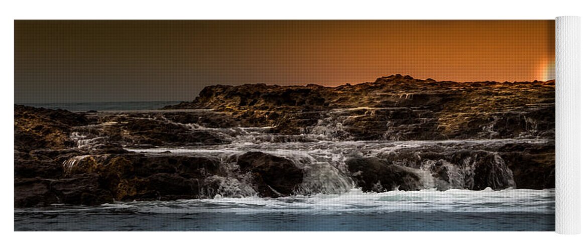 Water Yoga Mat featuring the photograph Palos Verdes Coast by Ed Clark