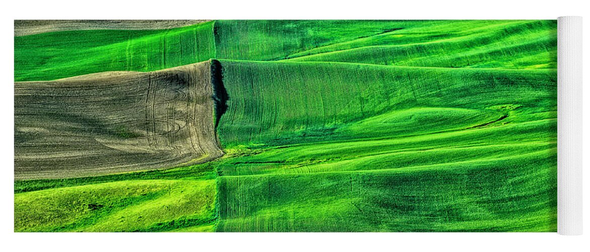 Palouse Yoga Mat featuring the photograph Palouse Fence Line by Ed Broberg