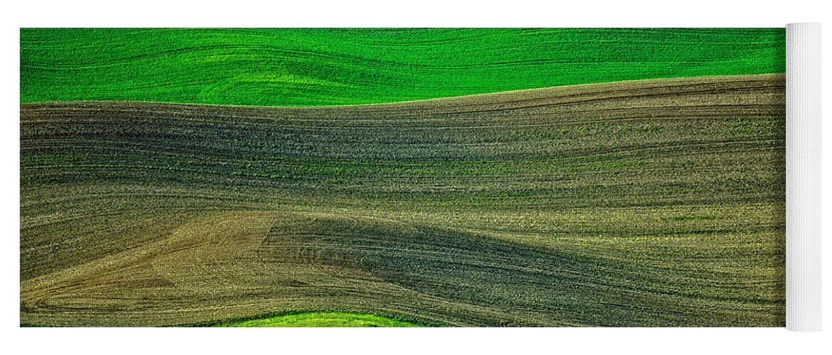 Palouse Yoga Mat featuring the photograph Palouse Textures Two by Ed Broberg