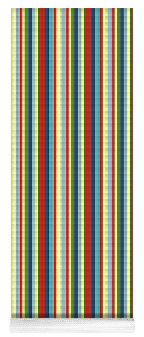 Abstract Yoga Mat featuring the digital art Pantaloon Stripe by Deborah Runham