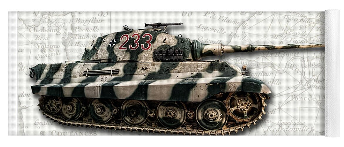 Panzer Vi Yoga Mat featuring the photograph Panzer Tiger II Side W BG by Weston Westmoreland