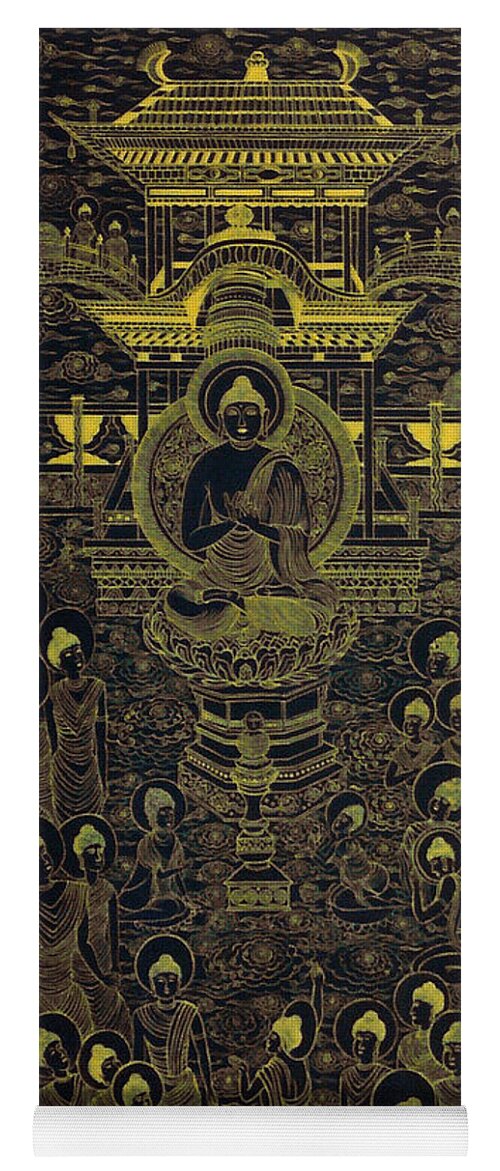 Google Images Yoga Mat featuring the painting Paradise Of Holy Sakyamuni by Fei A