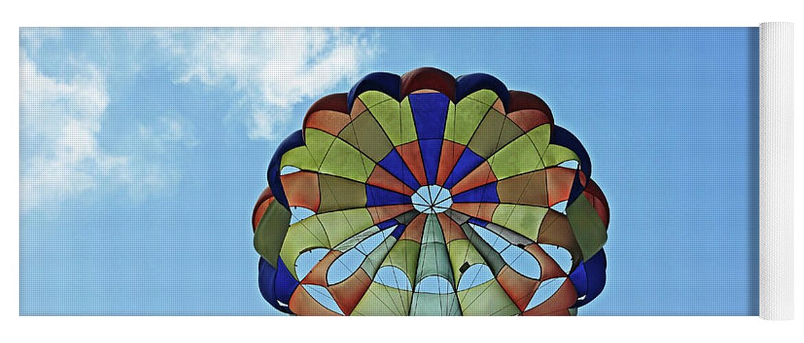 Parasailing Yoga Mat featuring the photograph Parasailing by Debbie Oppermann