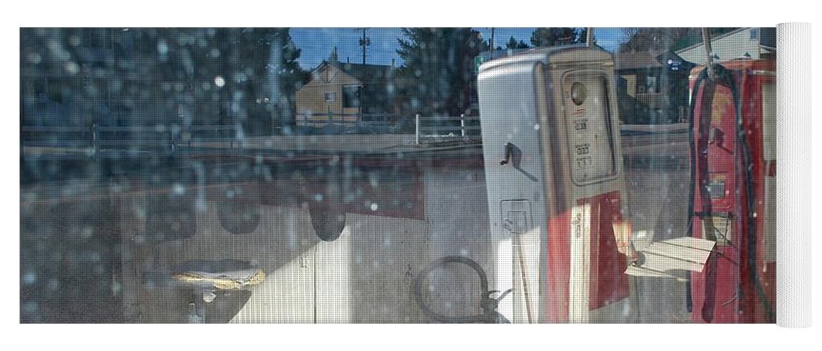 Gas Pump Yoga Mat featuring the photograph Past Gas by Amee Cave