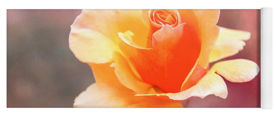 Rose Yoga Mat featuring the digital art Pastel Rose by Terry Davis
