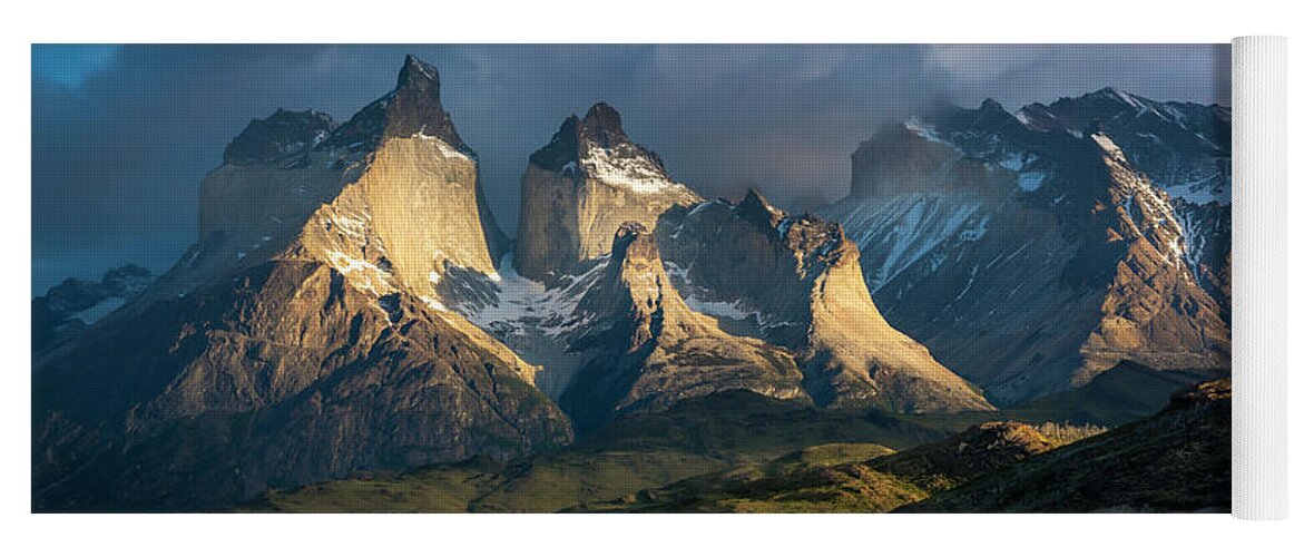 Mountains Yoga Mat featuring the photograph Patagonian Sunrise by Andrew Matwijec