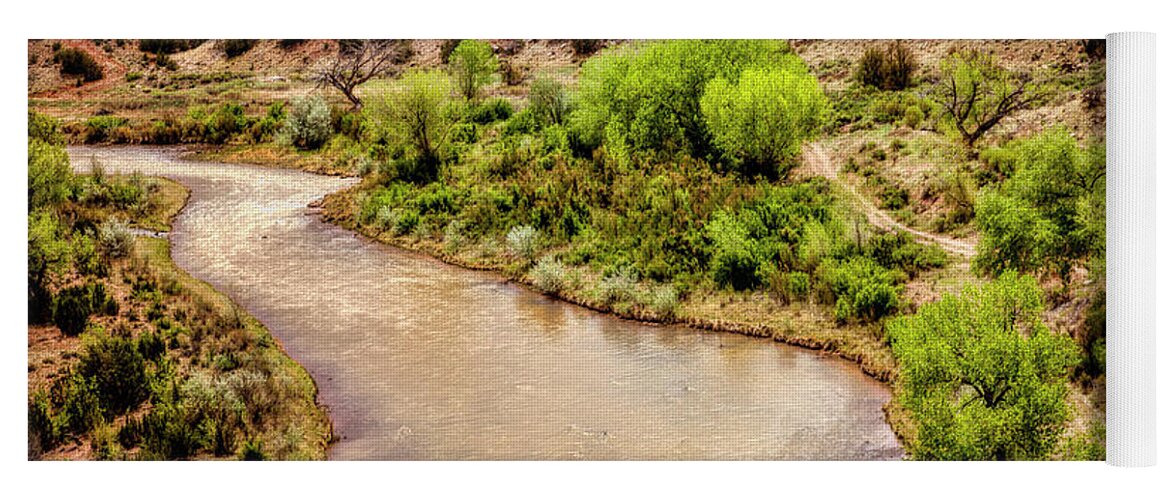 Rio Yoga Mat featuring the photograph Path by the River by Diana Powell