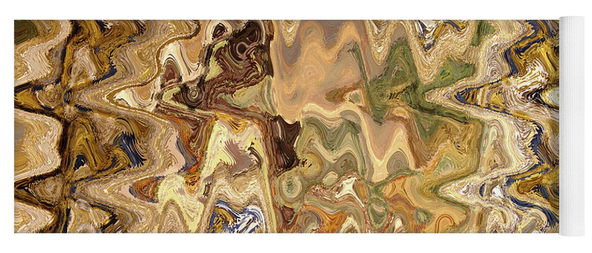 Abstract Yoga Mat featuring the digital art Paths Unknown Abstract by Carol Groenen