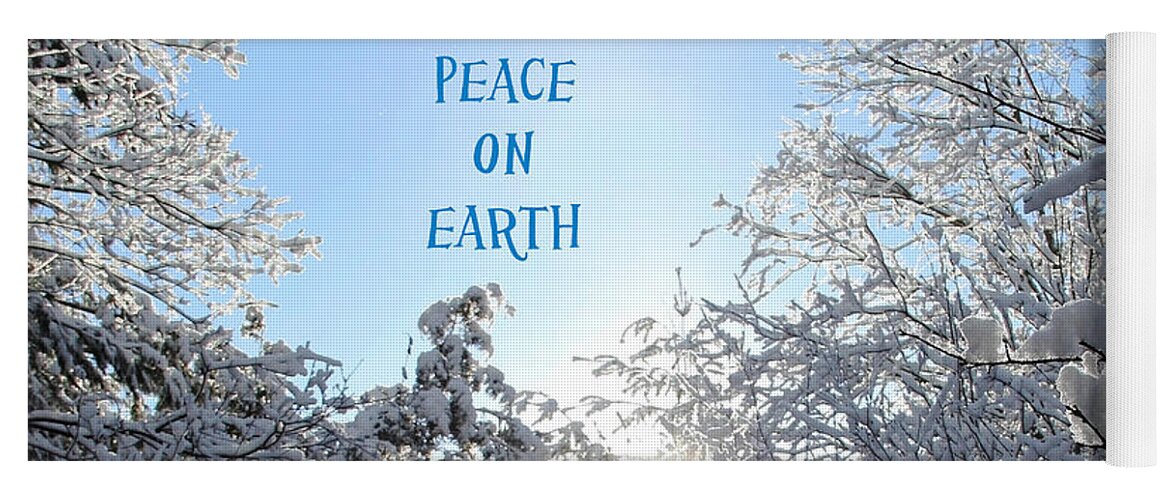 Peace On Earth Yoga Mat featuring the photograph Peace On Earth by Debbie Oppermann