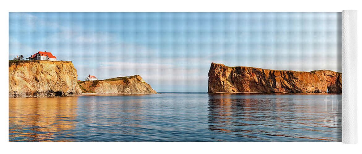 Perce Rock Yoga Mat featuring the photograph Perce Rock at Gaspe Peninsula by Elena Elisseeva