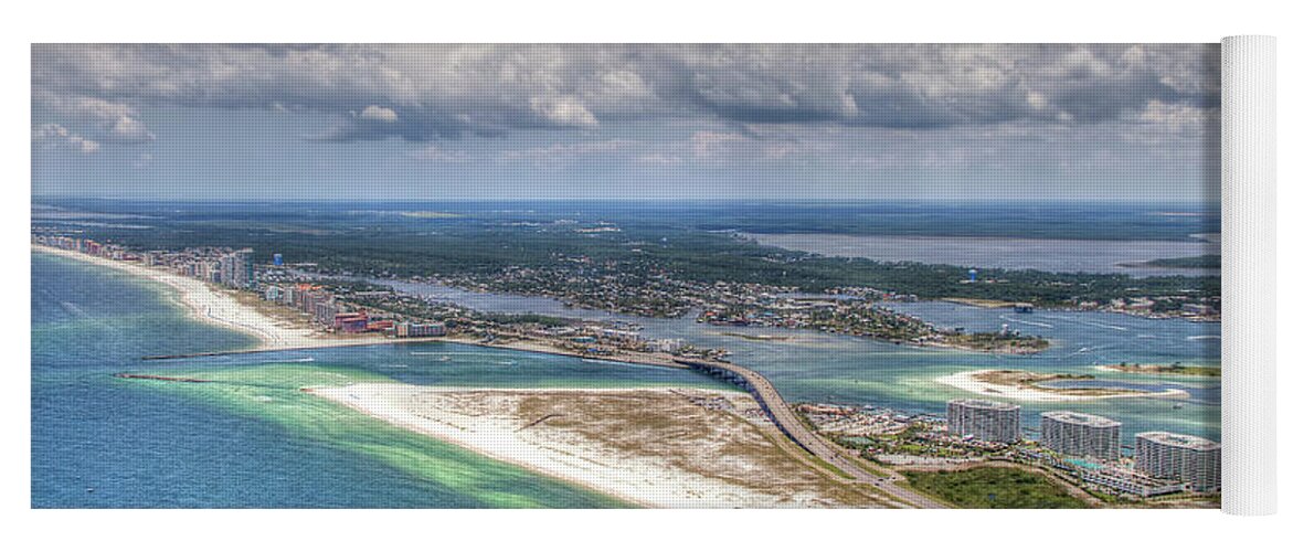 Orange Beach Yoga Mat featuring the photograph Perdido Pass Aerial 3029 by Gulf Coast Aerials -