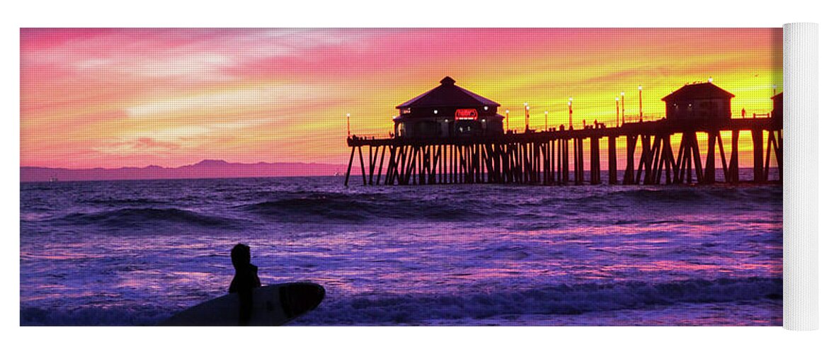 Advertisement Yoga Mat featuring the photograph Huntington Beach - A Perfect Day by Kip Krause