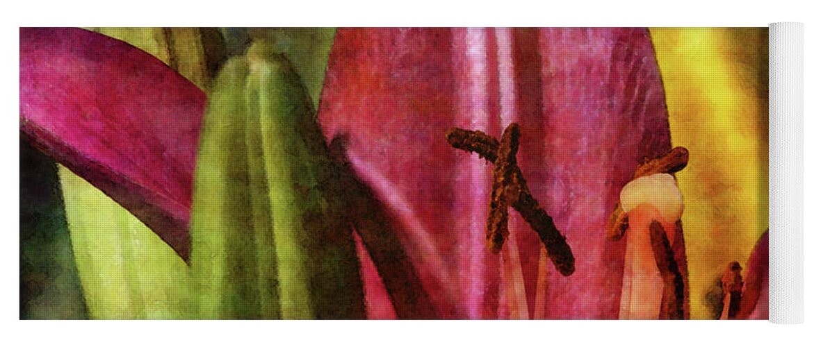 Impressionist Yoga Mat featuring the photograph Petals and Buds 2237 IDP_2 by Steven Ward