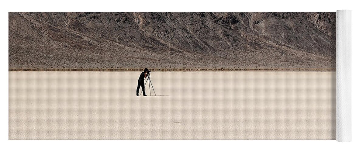 Darin Volpe Nature Yoga Mat featuring the photograph Photographer - Death Valley National Park by Darin Volpe