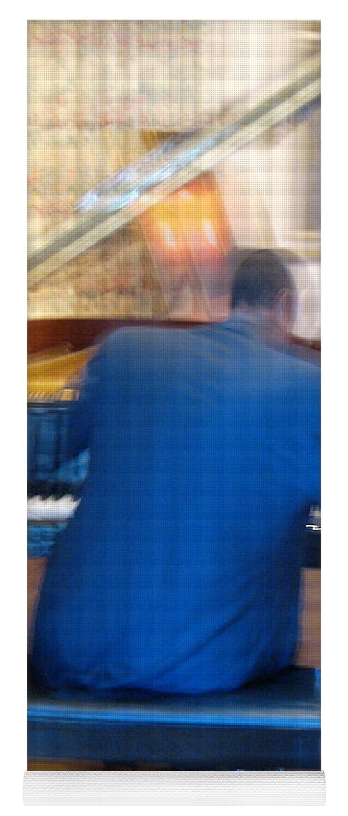 Photo Yoga Mat featuring the photograph Piano Player in Action 1 by John Vincent Palozzi
