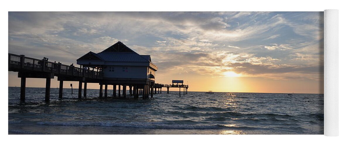 Pier 60 At Clearwater Beach Florida Yoga Mat featuring the photograph Pier 60 at Clearwater Beach Florida by Bill Cannon