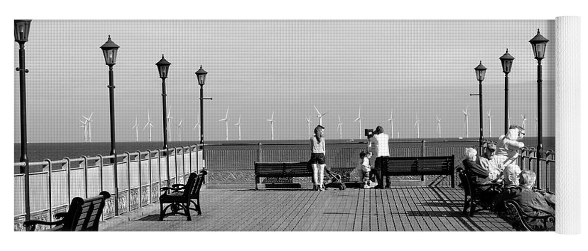 Skegness Yoga Mat featuring the photograph Pier End View, Skegness by Rod Johnson