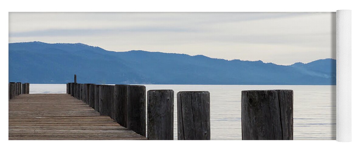 Pier Yoga Mat featuring the photograph Pier on The Lake by Ana V Ramirez