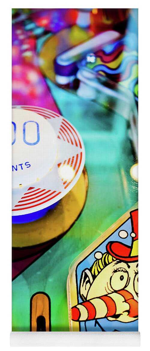 Pinball Art Yoga Mat featuring the photograph Pinball Art - Clown by Colleen Kammerer