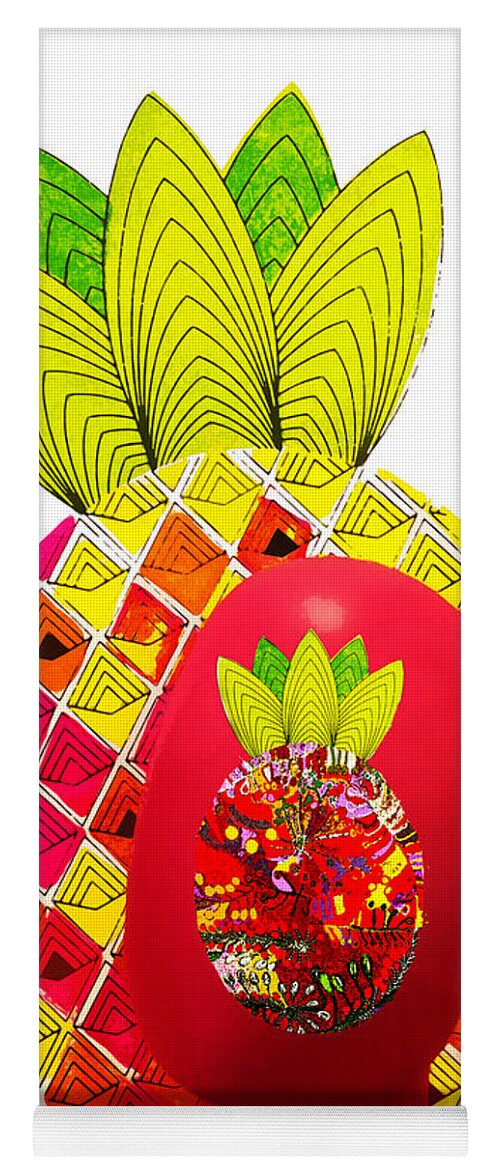 Pineapple Yoga Mat featuring the photograph Pineapple Head by Susan Vineyard