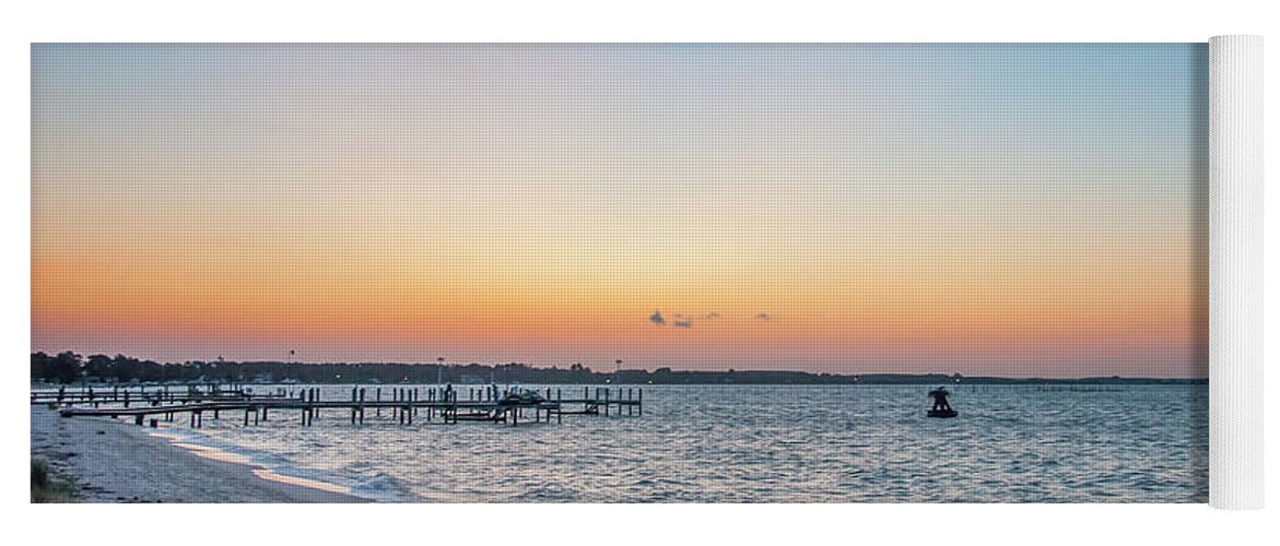 Piney Yoga Mat featuring the photograph Piney Point Beach Maryland by Bill Cannon