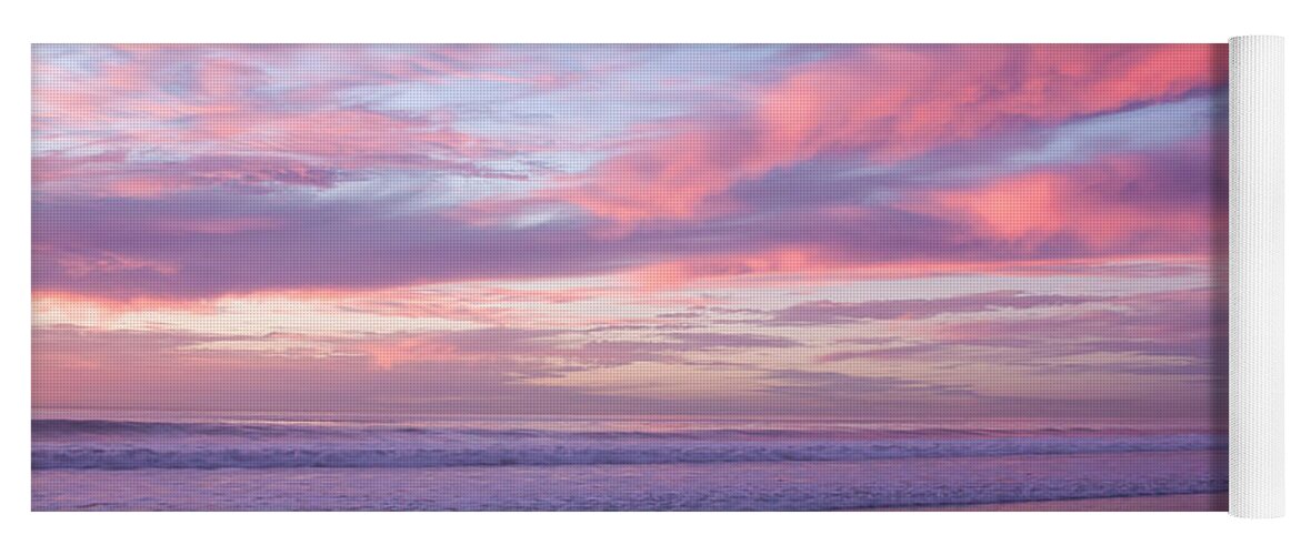 Sunset Yoga Mat featuring the photograph Pink and Lavender Sunset by Ana V Ramirez