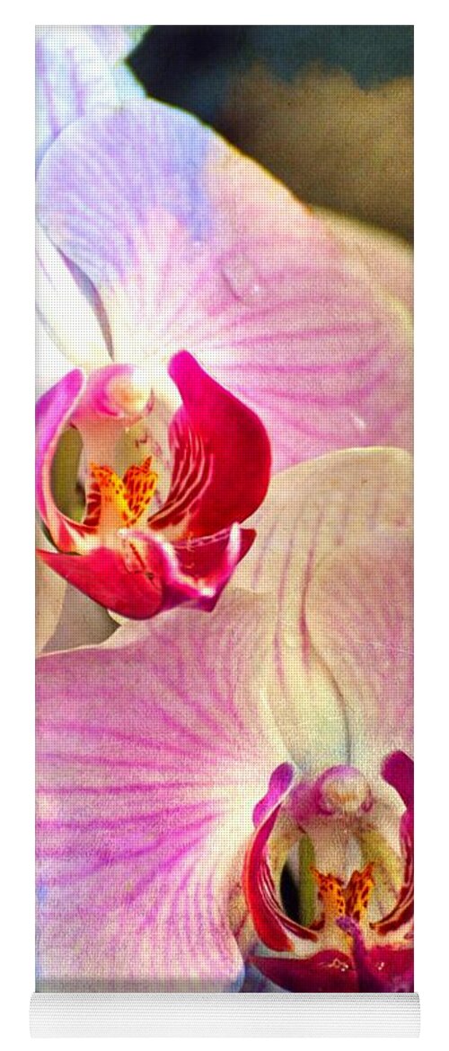 Orchids Yoga Mat featuring the photograph Pink in a Row by Marty Koch