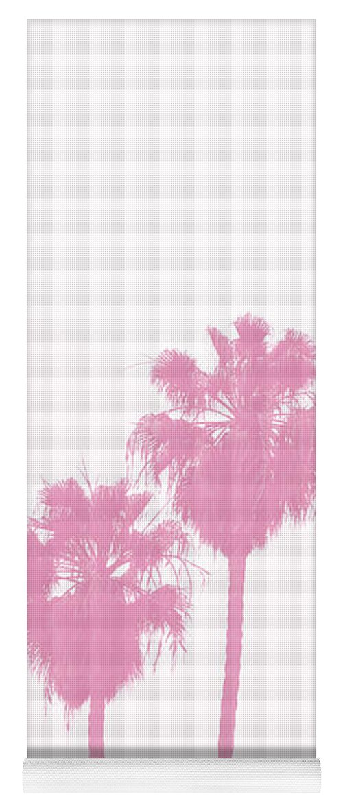 Palm Trees Yoga Mat featuring the photograph Pink Palm Trees- Art by Linda Woods by Linda Woods